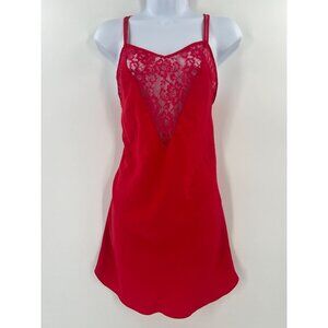 VS Gold Label Size XS Red Slip Nightie Red Lace Babydoll Coquette Goth Romance